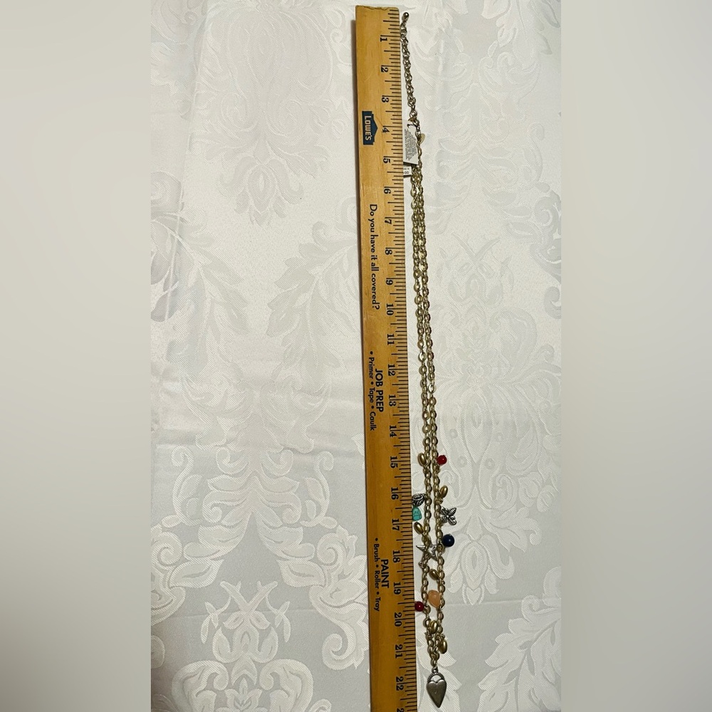 NWT Chico's 18”-21” Gold Necklace with Heart and Star Charms - Picture 4 of 6
